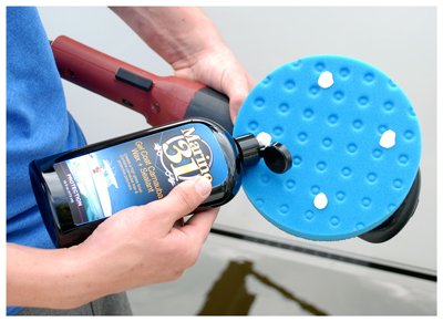 carnauba wax on the buff pad